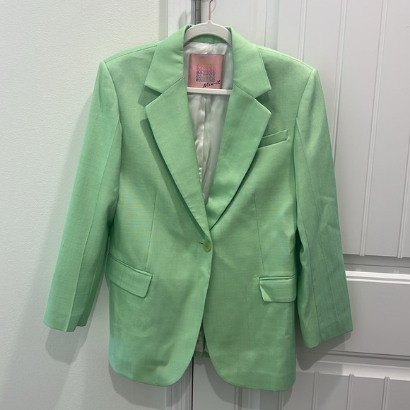 NWT Sandro MIX-it Mint Green Blazer - SIZE SMALL (size 1 or 36 in Sandro) - Picture 3 of 7